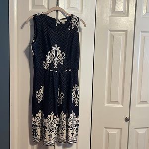 New York & Company flower print dress in navy size XS